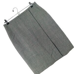 NWOT! BROOKS BROTHERS! FINE WOOL! BLACK, WHITE & RED PLAID CLASSIC SKIRT! SZ 10